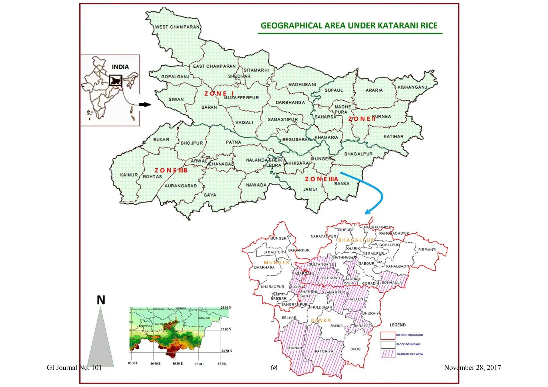 Geographical Area of Katarni Rice Production The image showcases the geographical region where Katarni rice is produced.
